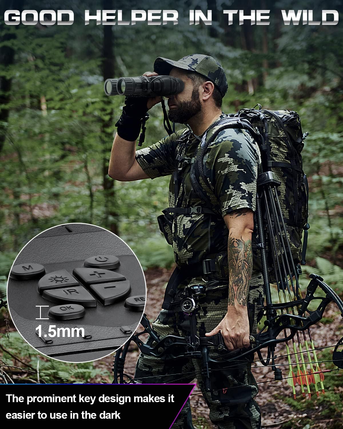 Binocolo Infrarossi Visione Notturna e Termica 4" TFT LCD - immagine 7