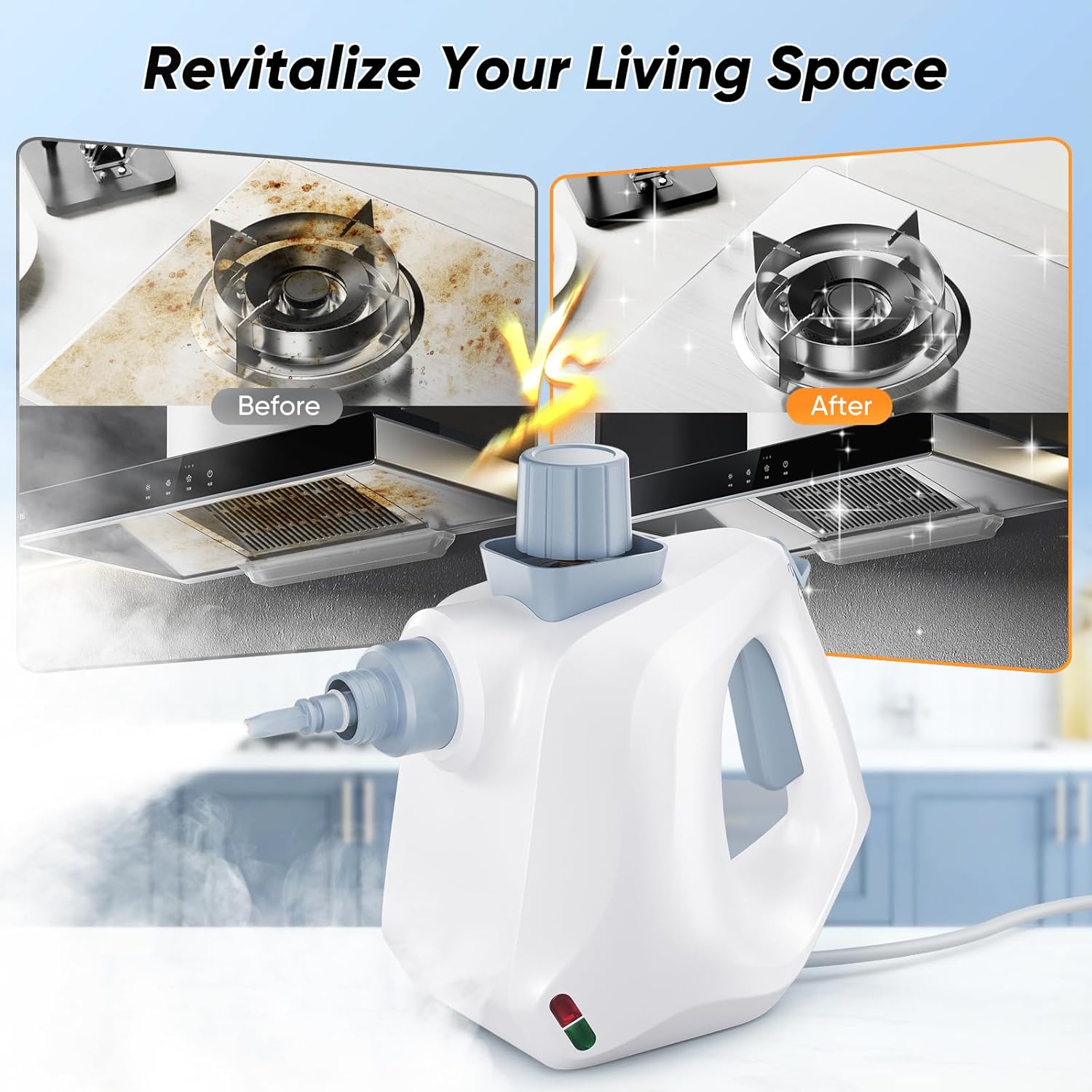 Jradse Pulitore a Vapore Portatile 1000W Multiuso - immagine 6