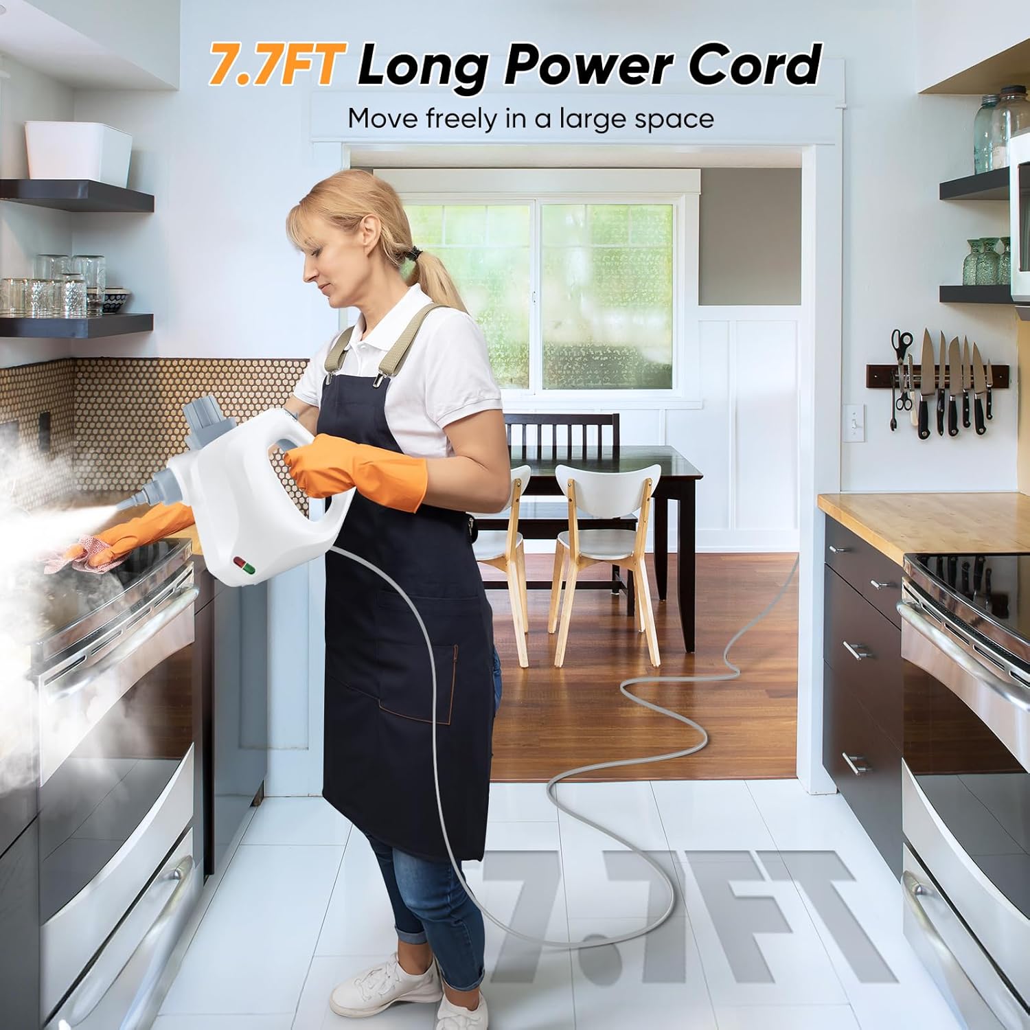 Jradse Pulitore a Vapore Portatile 1000W Multiuso - immagine 7