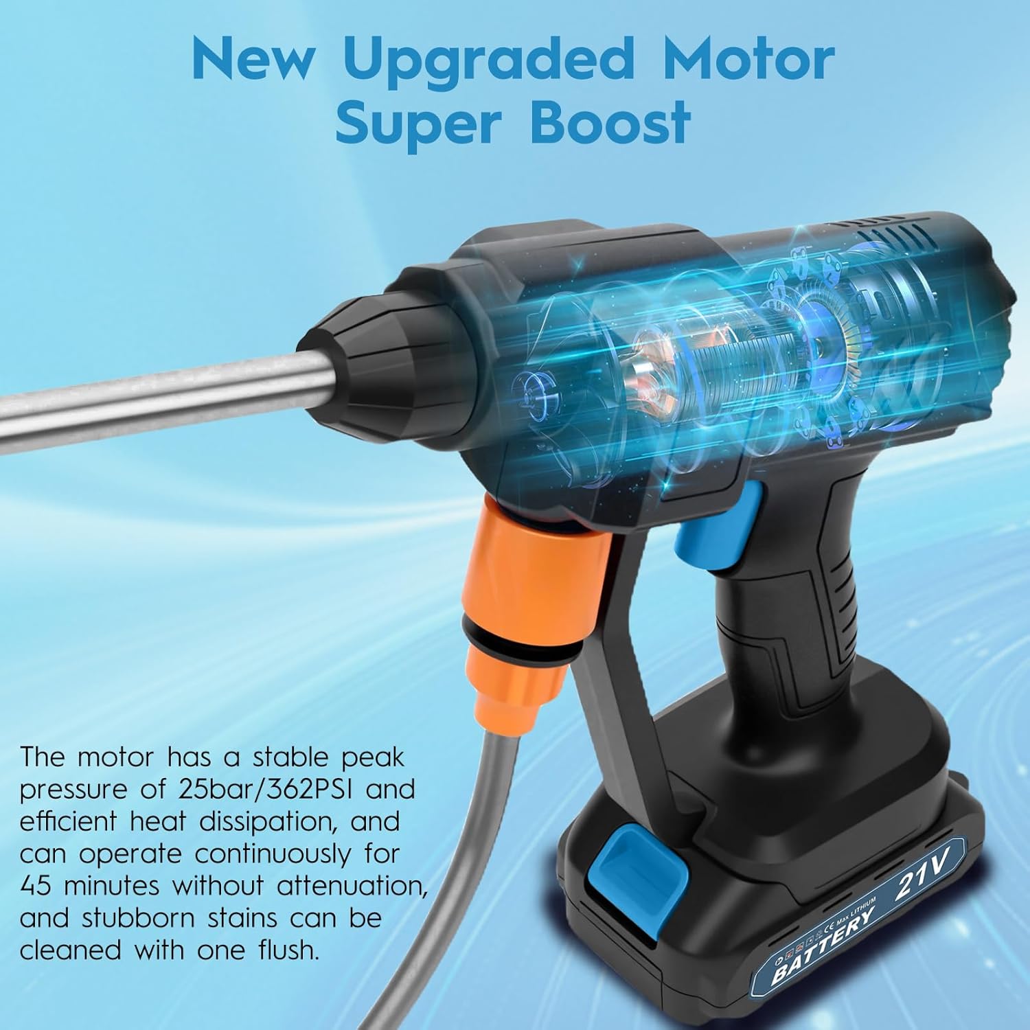 Idropulitrice a Batteria Portatile 18 Bar - immagine 3