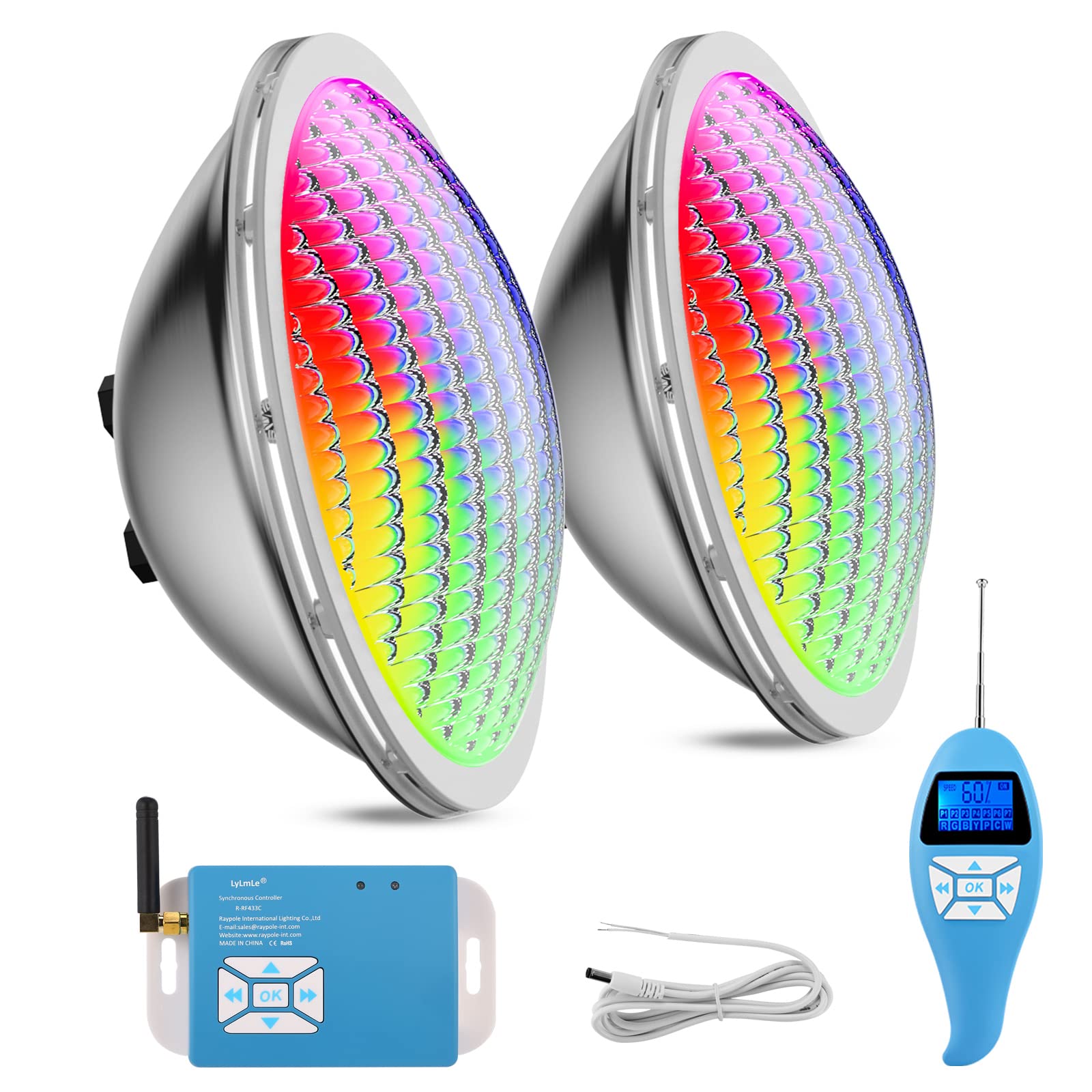 Lylmle Led Piscina PAR56 30W Acciaio Inox 316L (2 lampade)