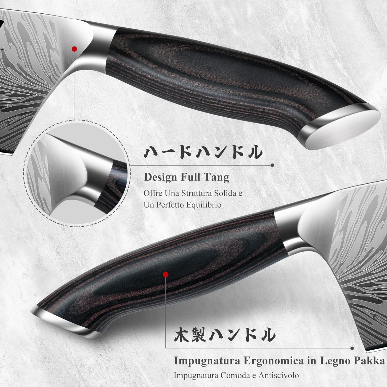 Shan Zu Coltello da Cucina Professionale 18cm - immagine 5