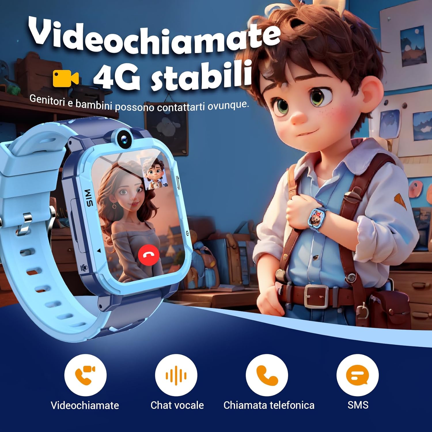 Blackview Smartwatch Bambini GPS+LBS+Wi-Fi 4G - immagine 2