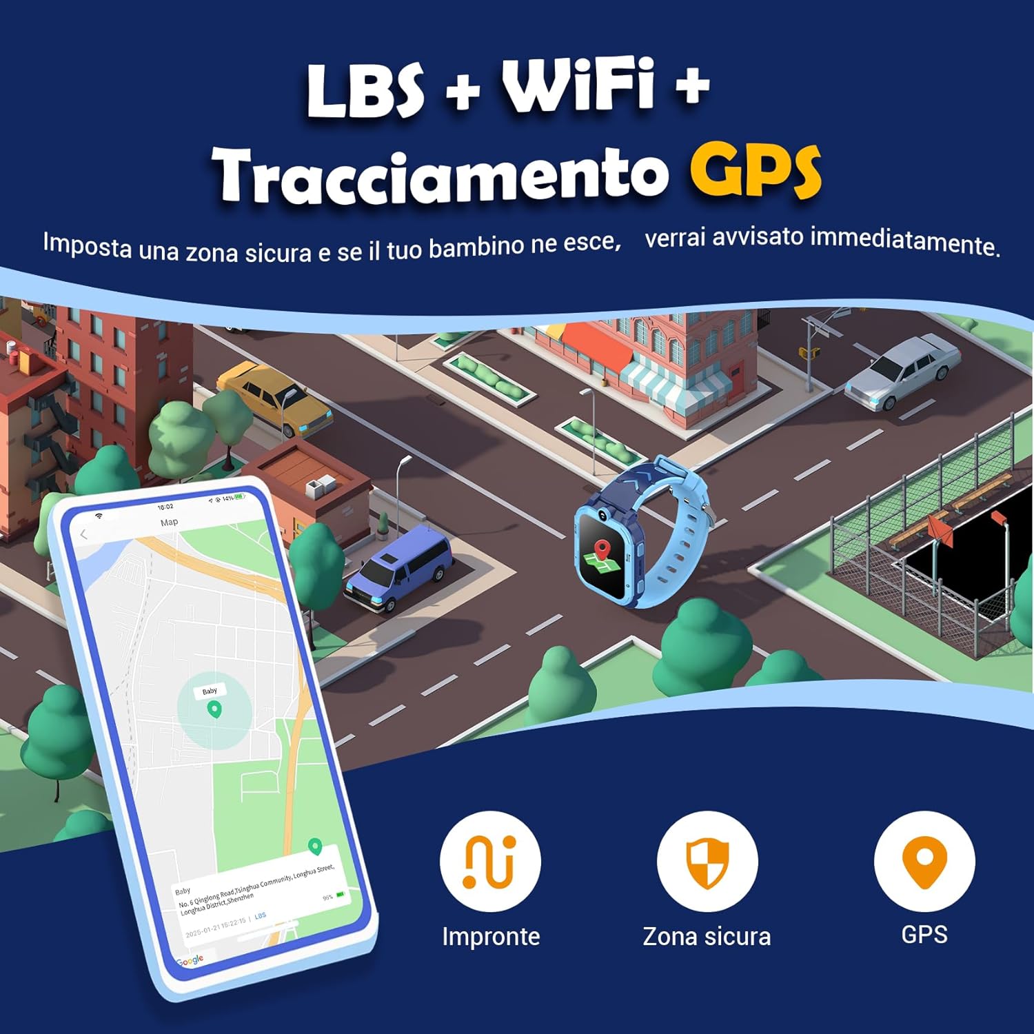 Blackview Smartwatch Bambini GPS+LBS+Wi-Fi 4G - immagine 5