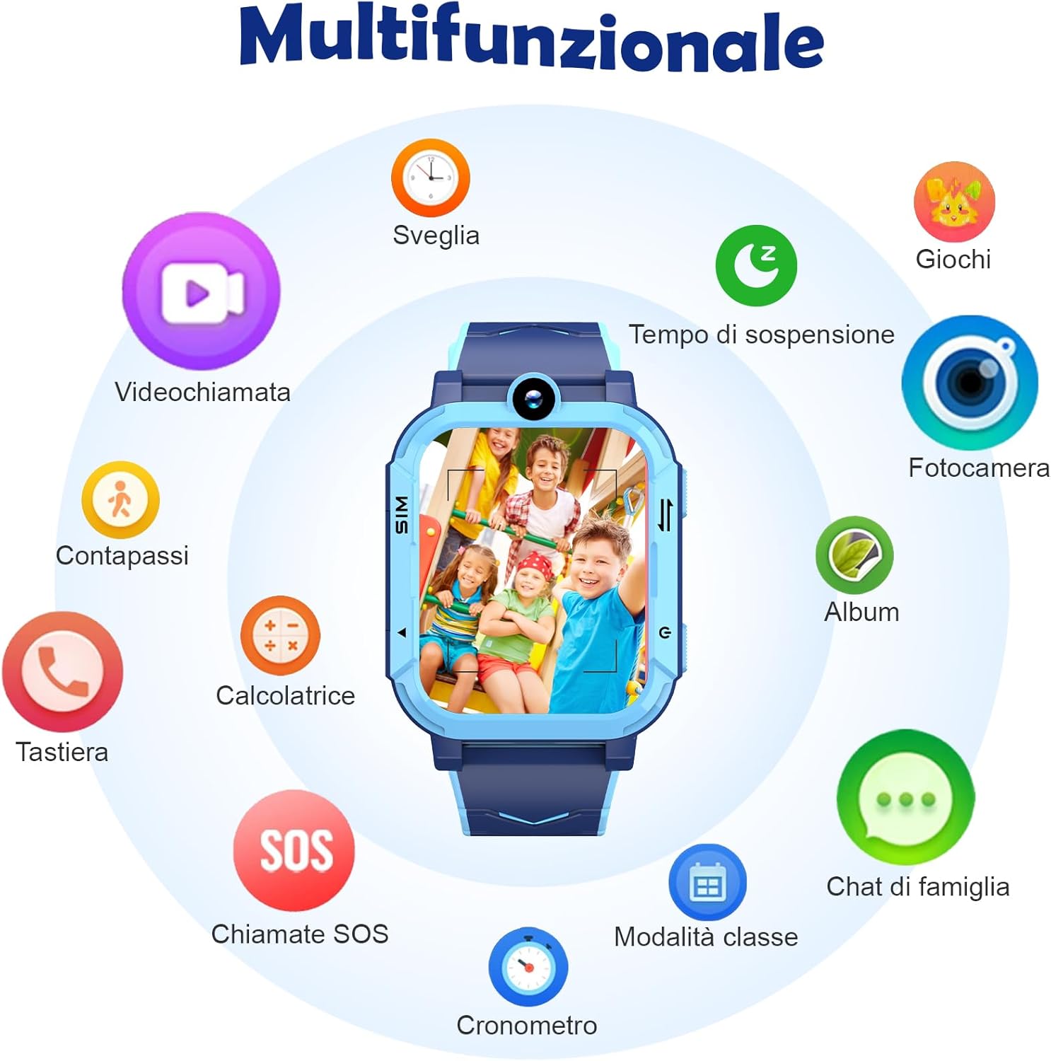 Blackview Smartwatch Bambini GPS+LBS+Wi-Fi 4G - immagine 6