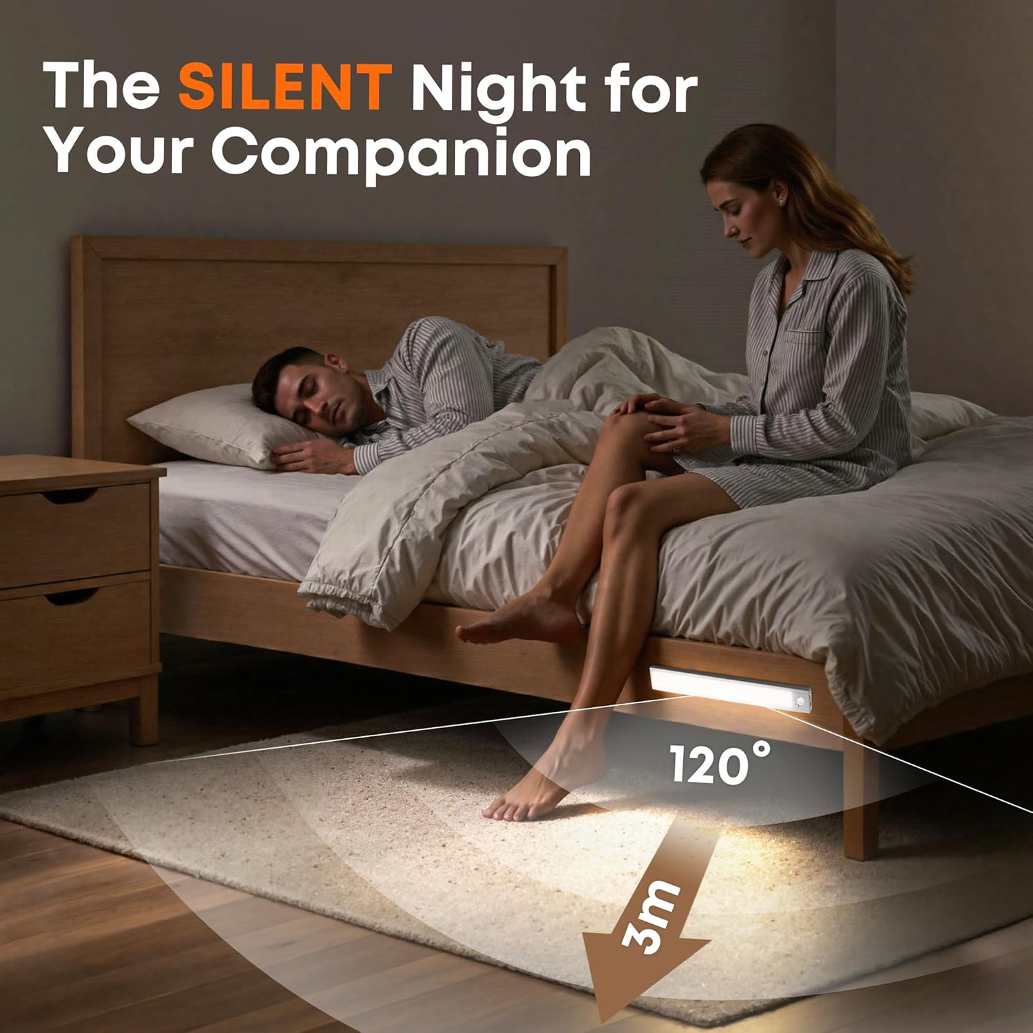 Luce LED Sottopensile Cucina 40CM 2200mAh, 2 Pezzi - immagine 4