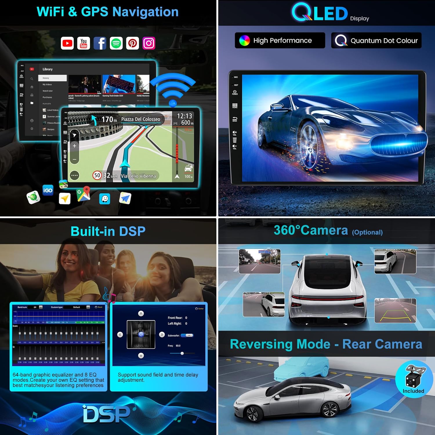 Autoradio 9" Android 14 per Toyota Yaris GRMN (2012-2017) - immagine 4