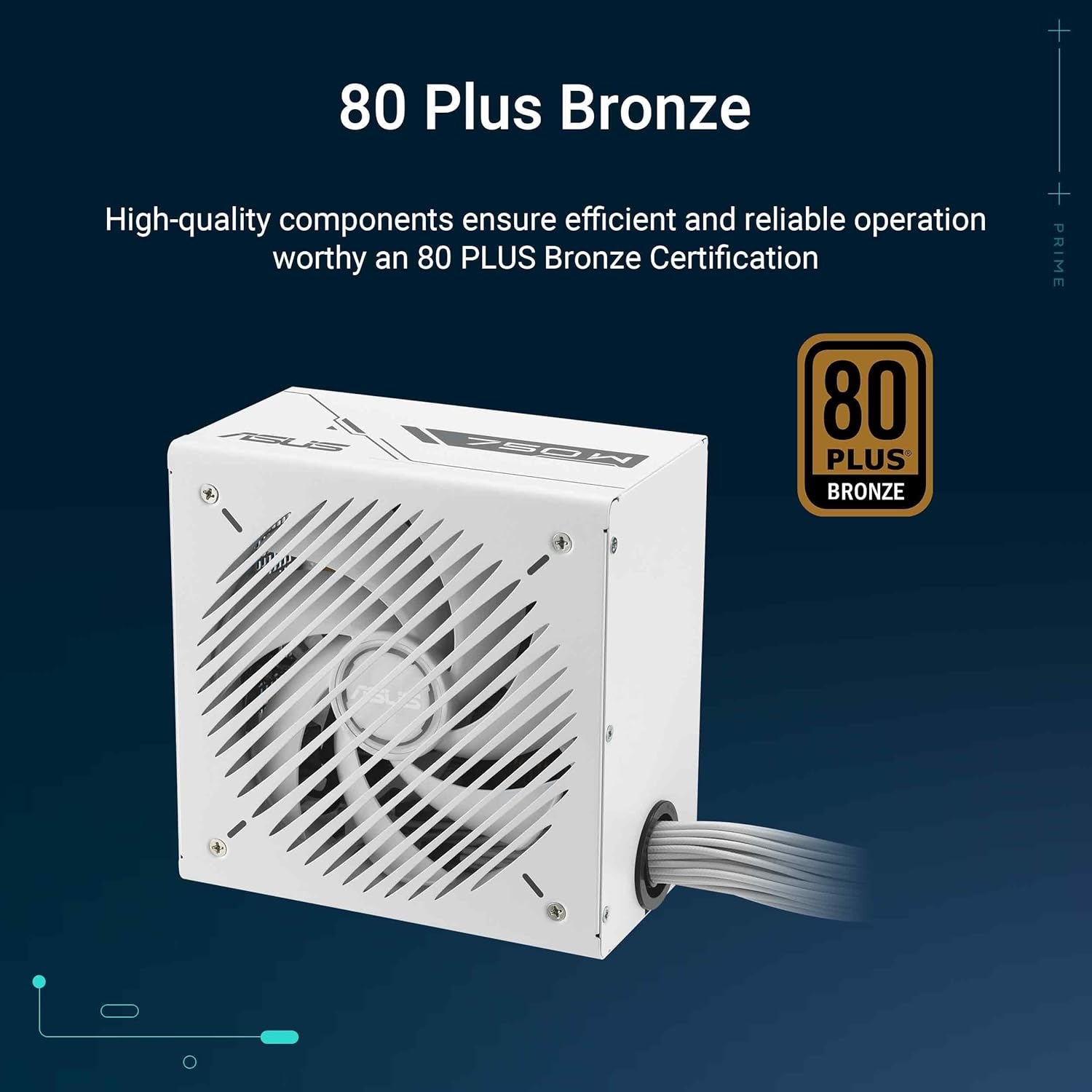 Asus Prime 750W Bronze - Alimentatore Modulare PC, Bianco - immagine 3