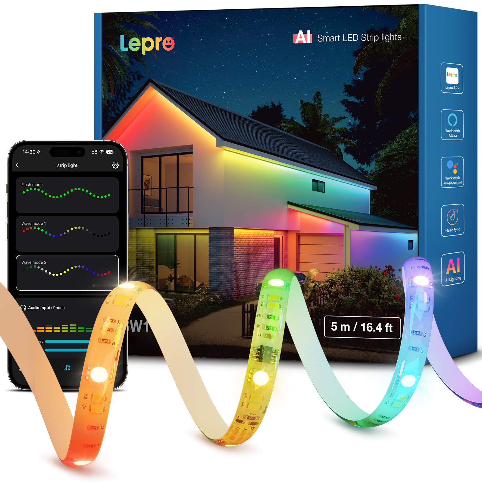 Lepro SW1 AI Striscia LED Impermeabili 5m