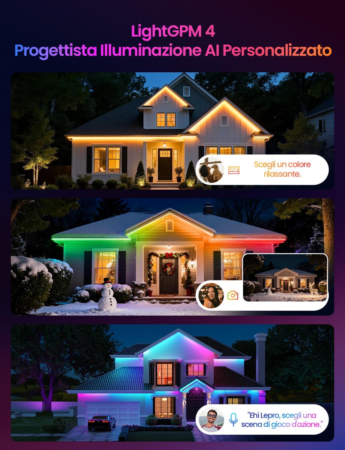 Lepro SW1 AI Striscia LED Impermeabili 5m - immagine 3