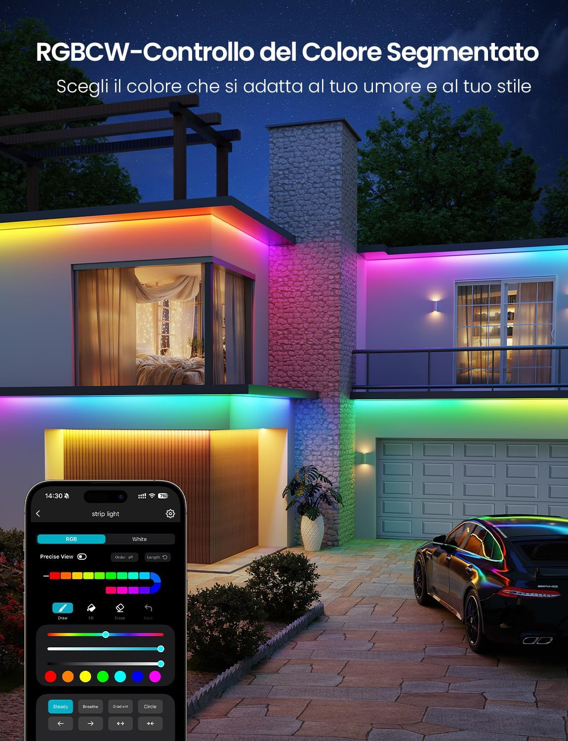 Lepro SW1 AI Striscia LED Impermeabili 5m - immagine 7