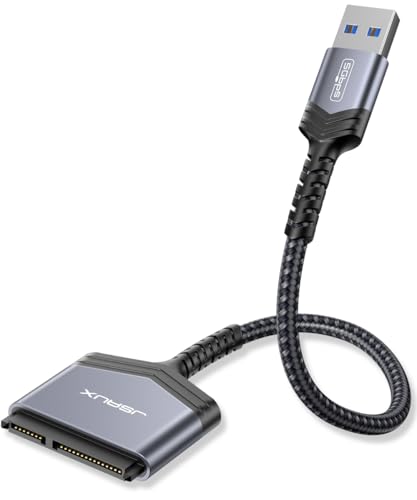 Jsaux Adattatore SATA USB 3.0 per HDD/SSD 2,5", Grigio