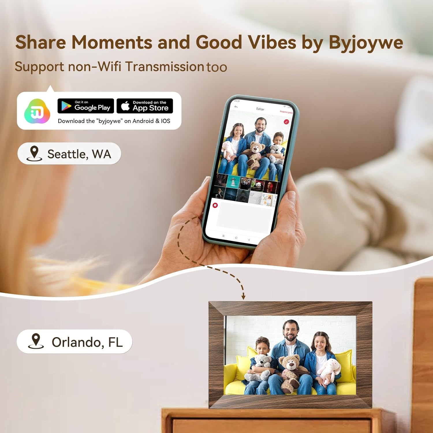 Bwjbsw Cornice Digitale WiFi 10 Pollici 32 GB - immagine 4