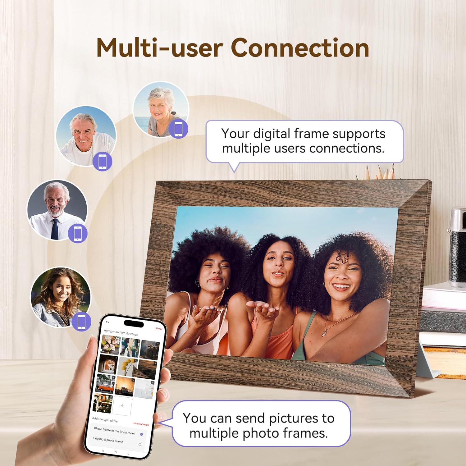 Bwjbsw Cornice Digitale WiFi 10 Pollici 32 GB - immagine 5