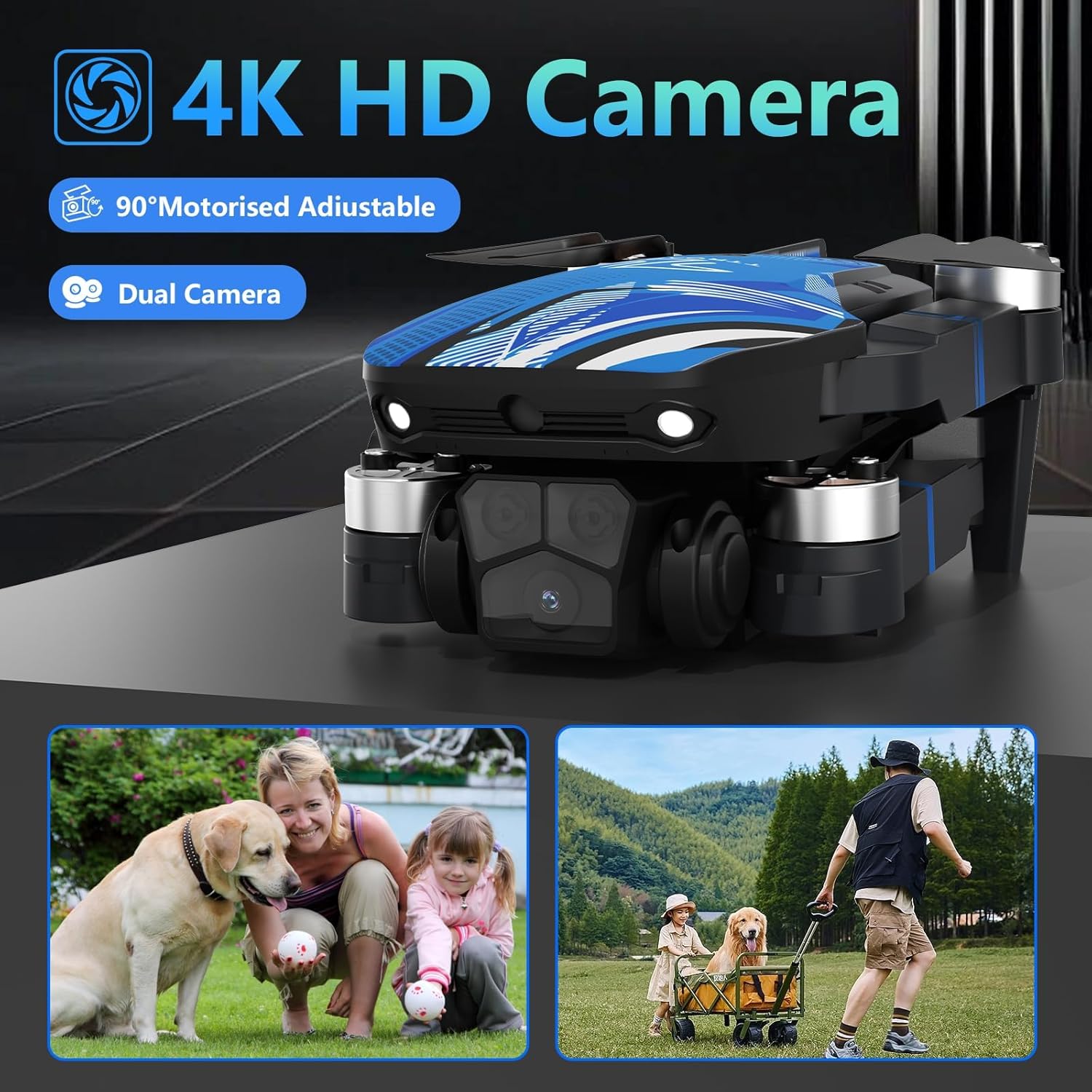 Drone con Fotocamera 4K per Adulti TT19LCD - immagine 2