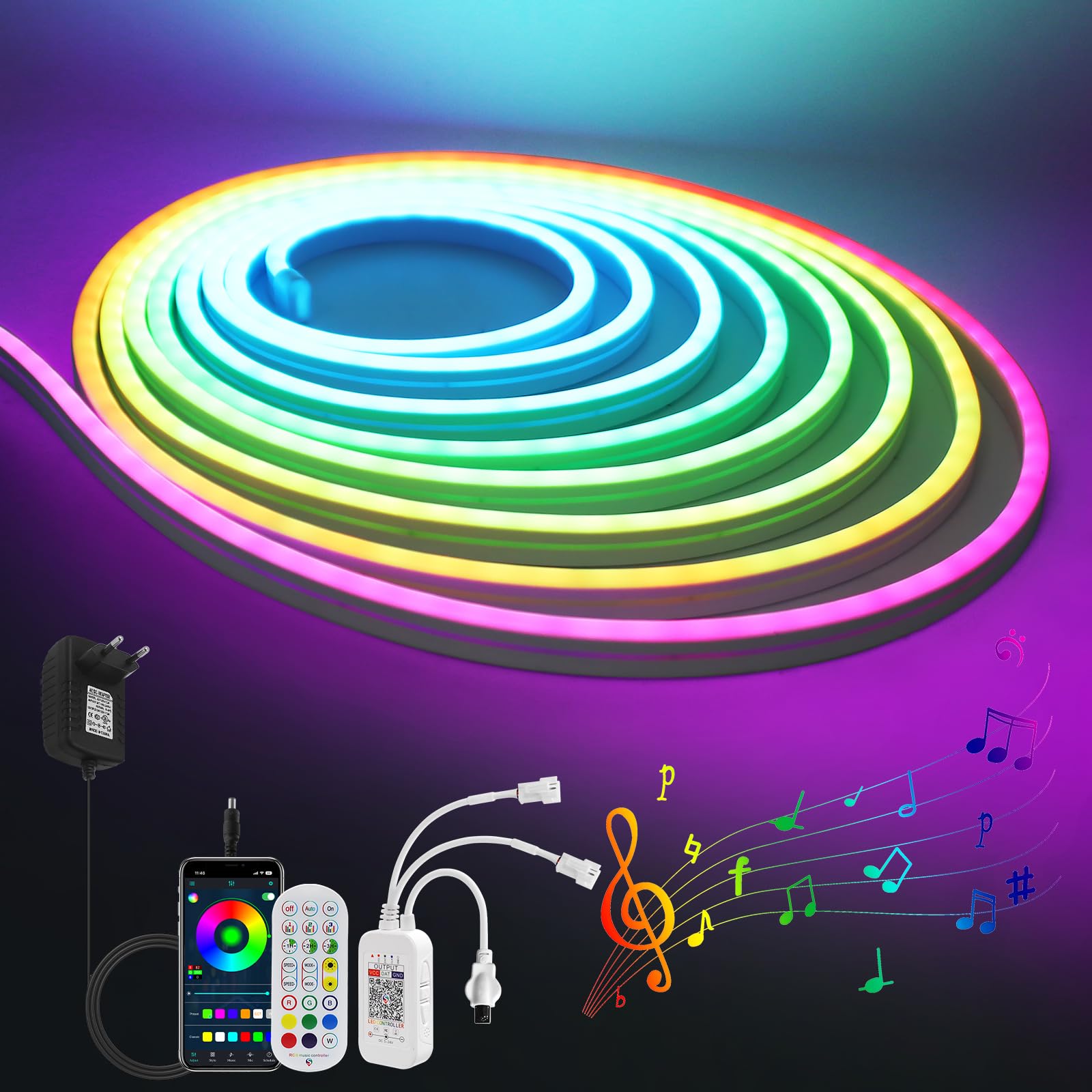 Wisada Luci a LED a Striscia RGB 10M