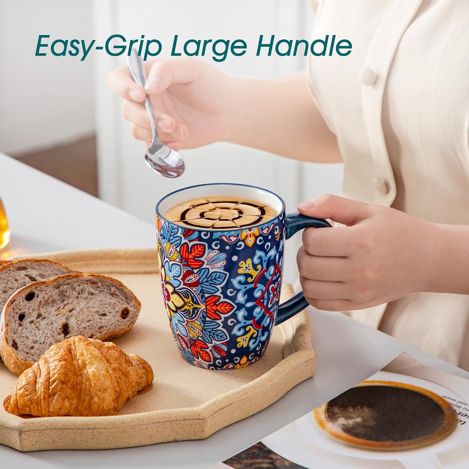 Vancasso Set 6 Tazze Grandi in Ceramica 480ml - immagine 6