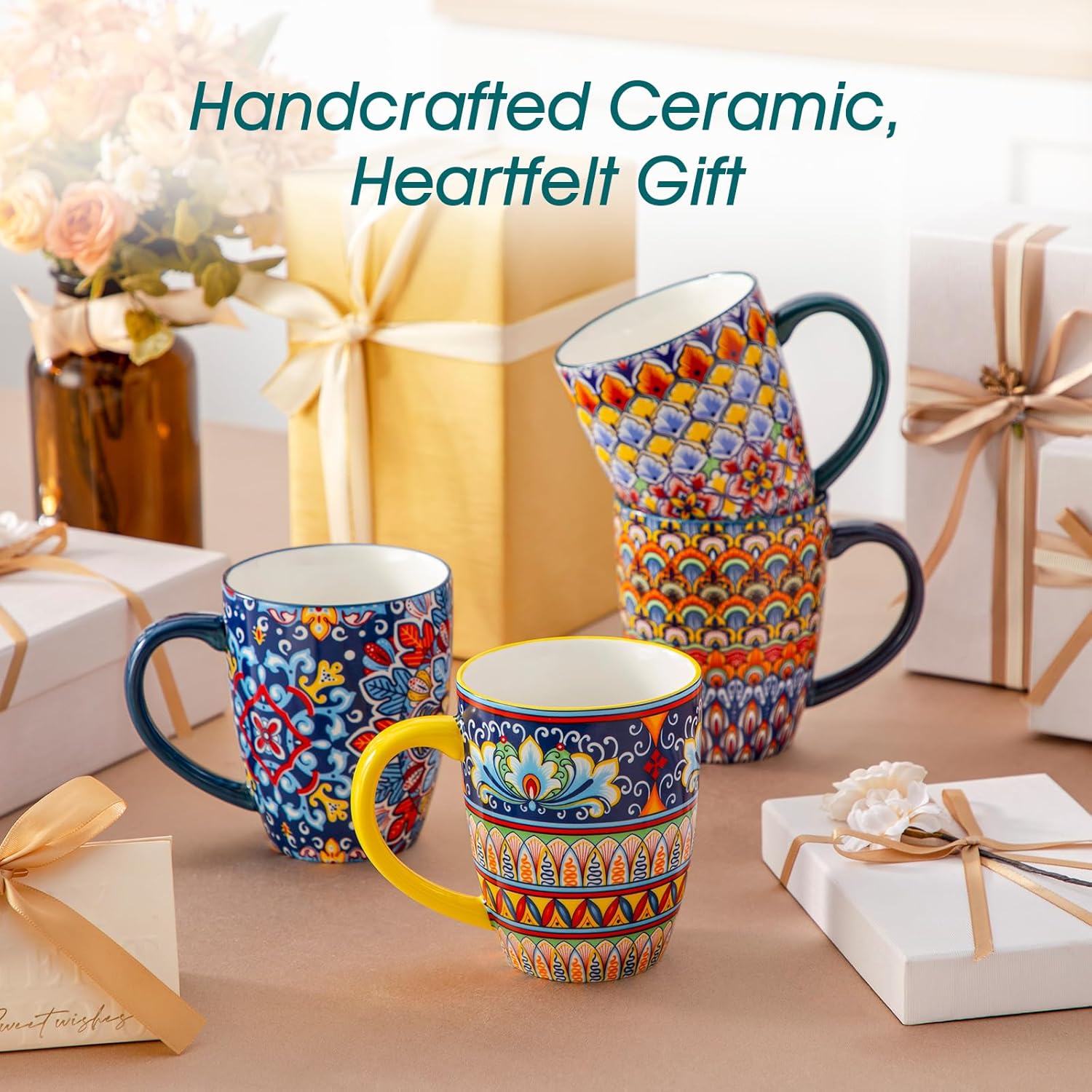 Vancasso Set 6 Tazze Grandi in Ceramica 480ml - immagine 8