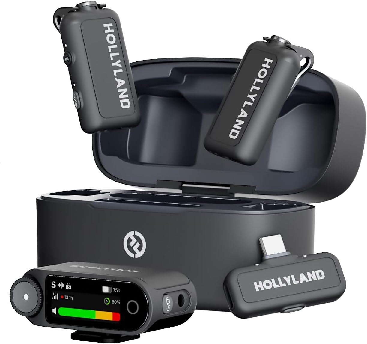 Hollyland LARK MAX 2 Combo Microfono Lavalier Wireless - immagine 1