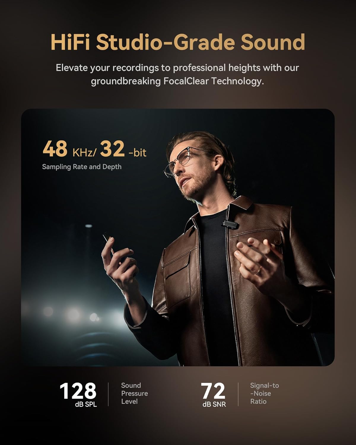 Hollyland LARK MAX 2 Combo Microfono Lavalier Wireless - immagine 2