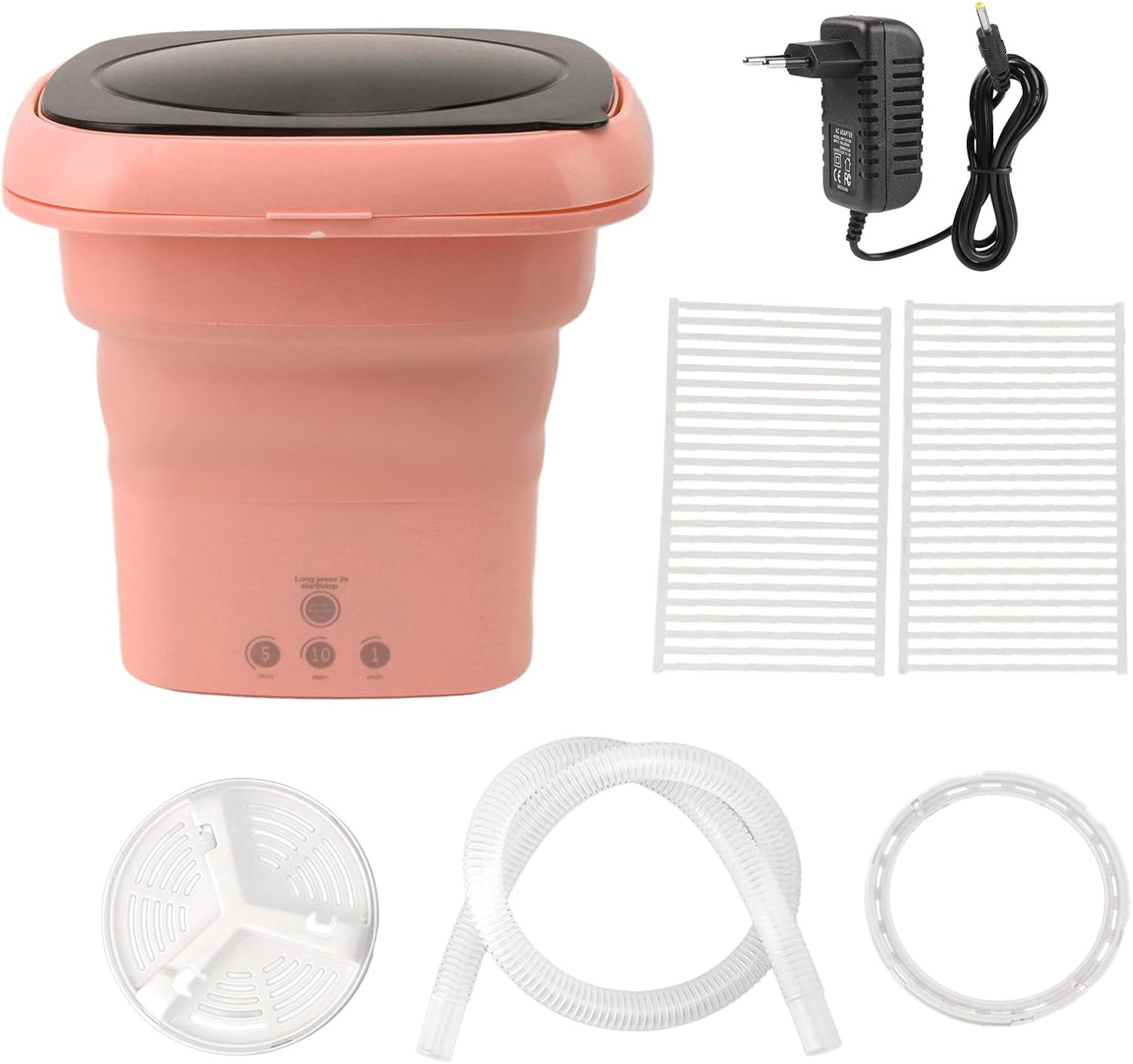 Ciciglow Mini Lavatrice Pieghevole Portatile, Rosa - immagine 1