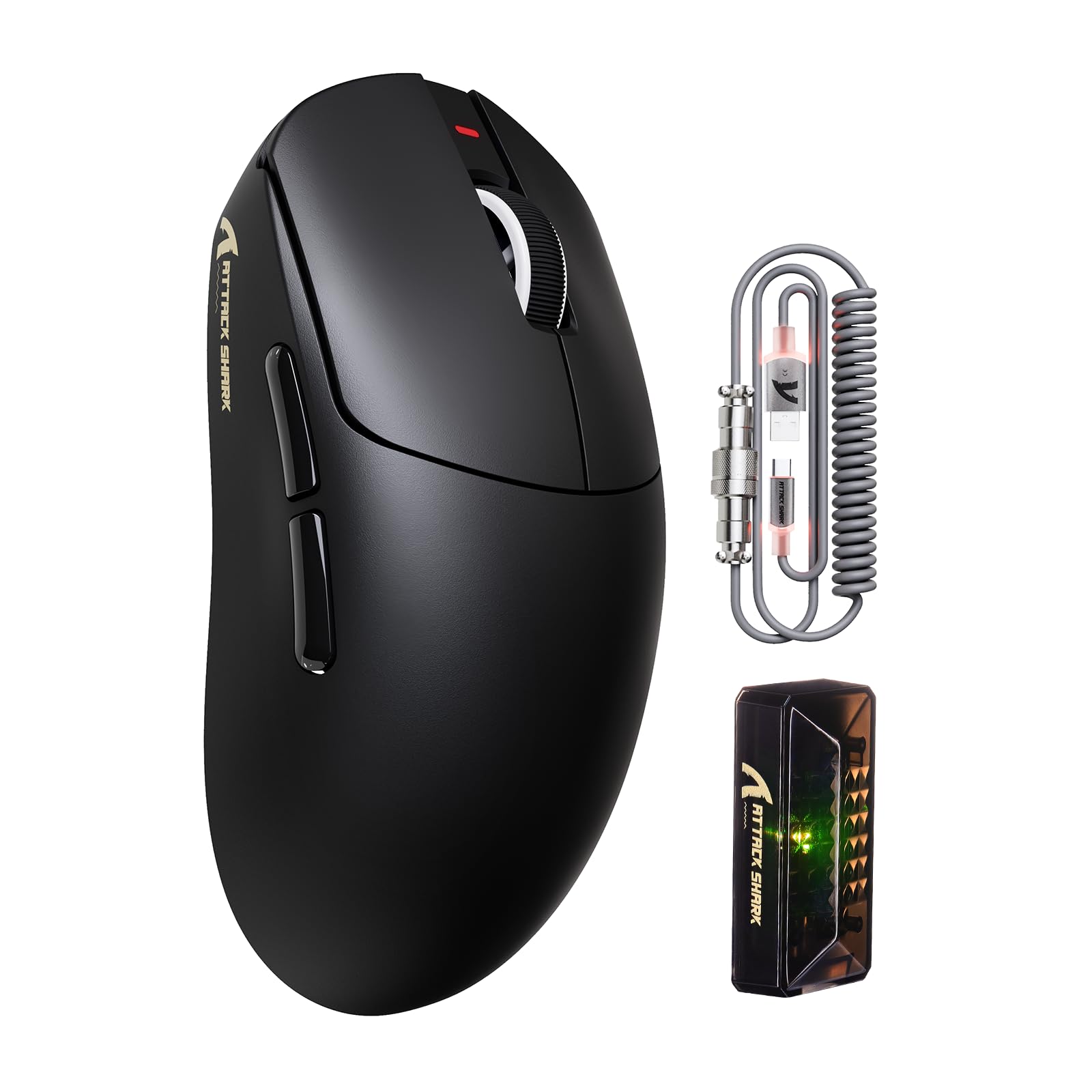 ATTACK SHARK X8PRO - Mouse Gaming Wireless Ultraleggero 55g, Nero