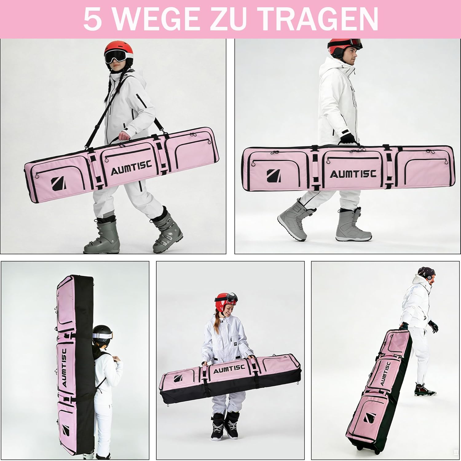 Aumtisc Borsa da Snowboard con Ruote - immagine 6