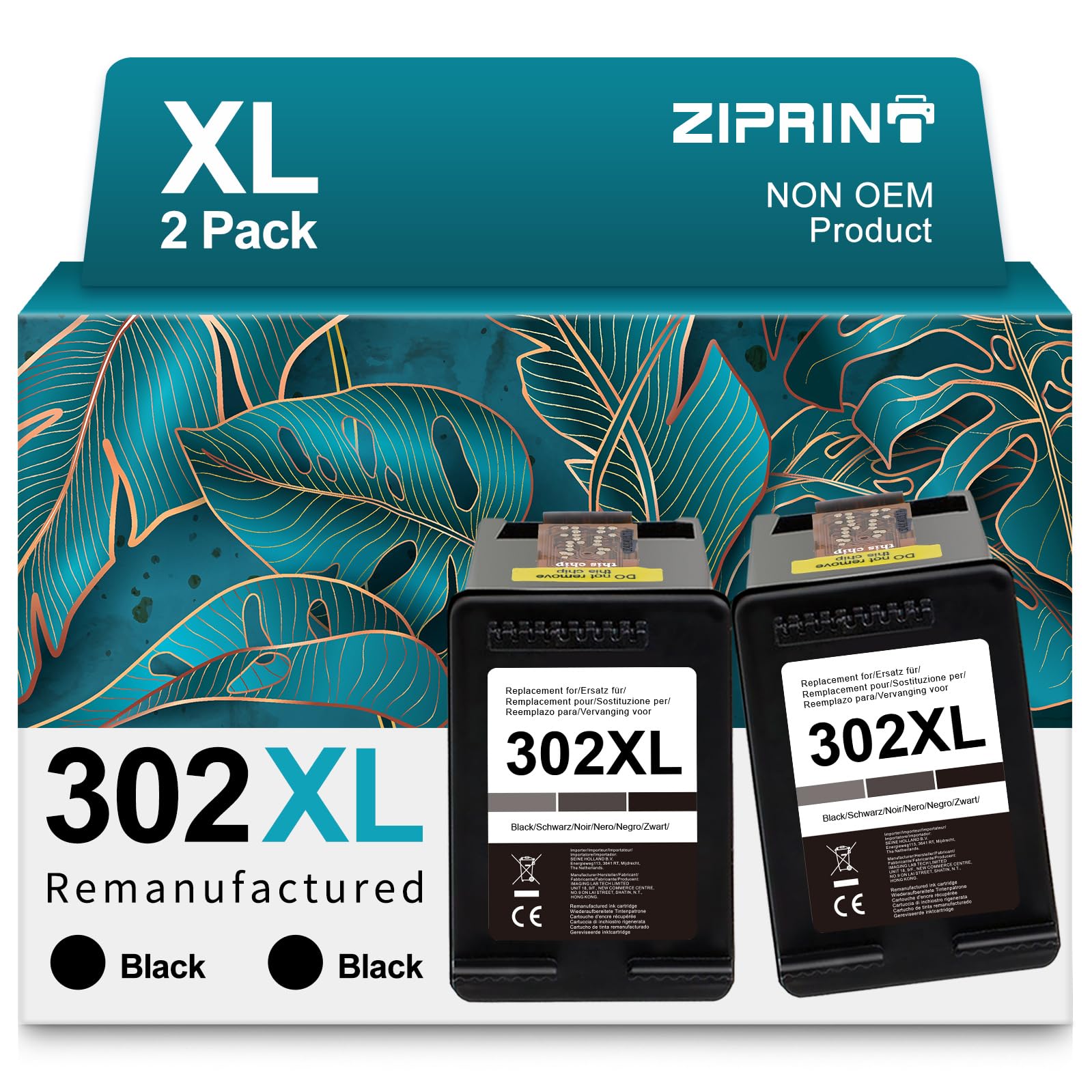 Ziprint 302 XL Cartucce Nere Compatibili HP 302