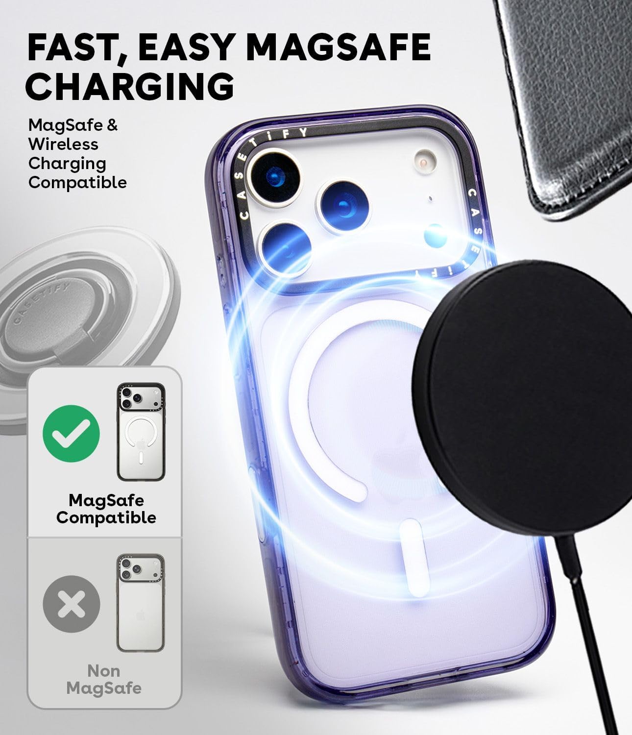 Casetify Impact - Custodia Sottile per iPhone 17 Pro Max, Nero - immagine 3