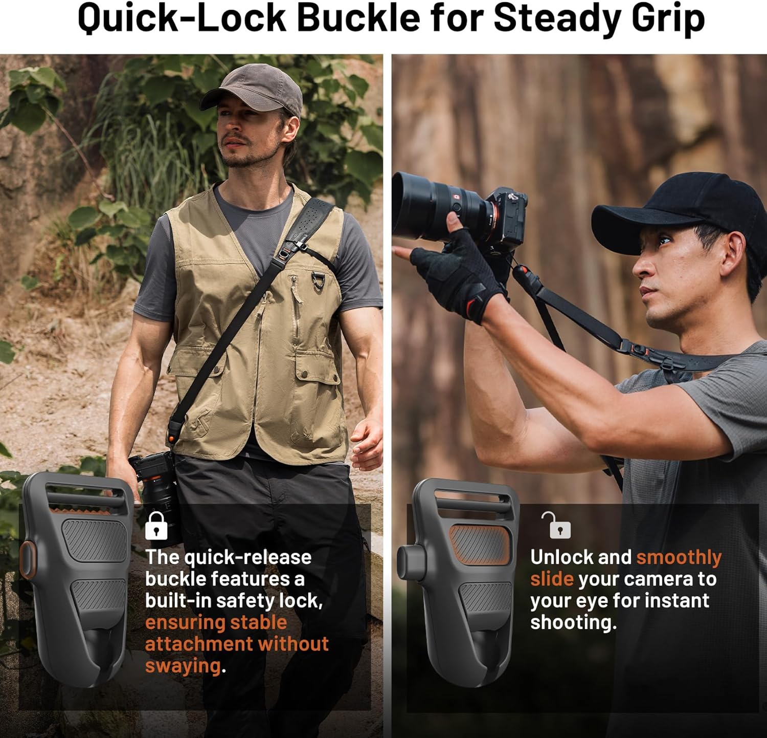 PGYTECH Camera Strap Pro - Cinghia Spalla Resistente - immagine 3