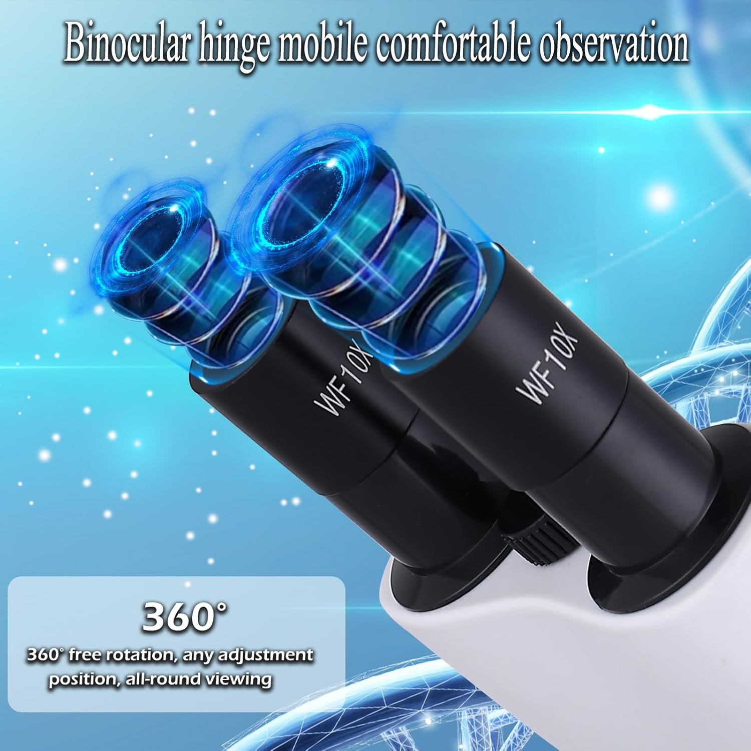 Herwicm Microscopio Binoculare Composto Professionale - immagine 2