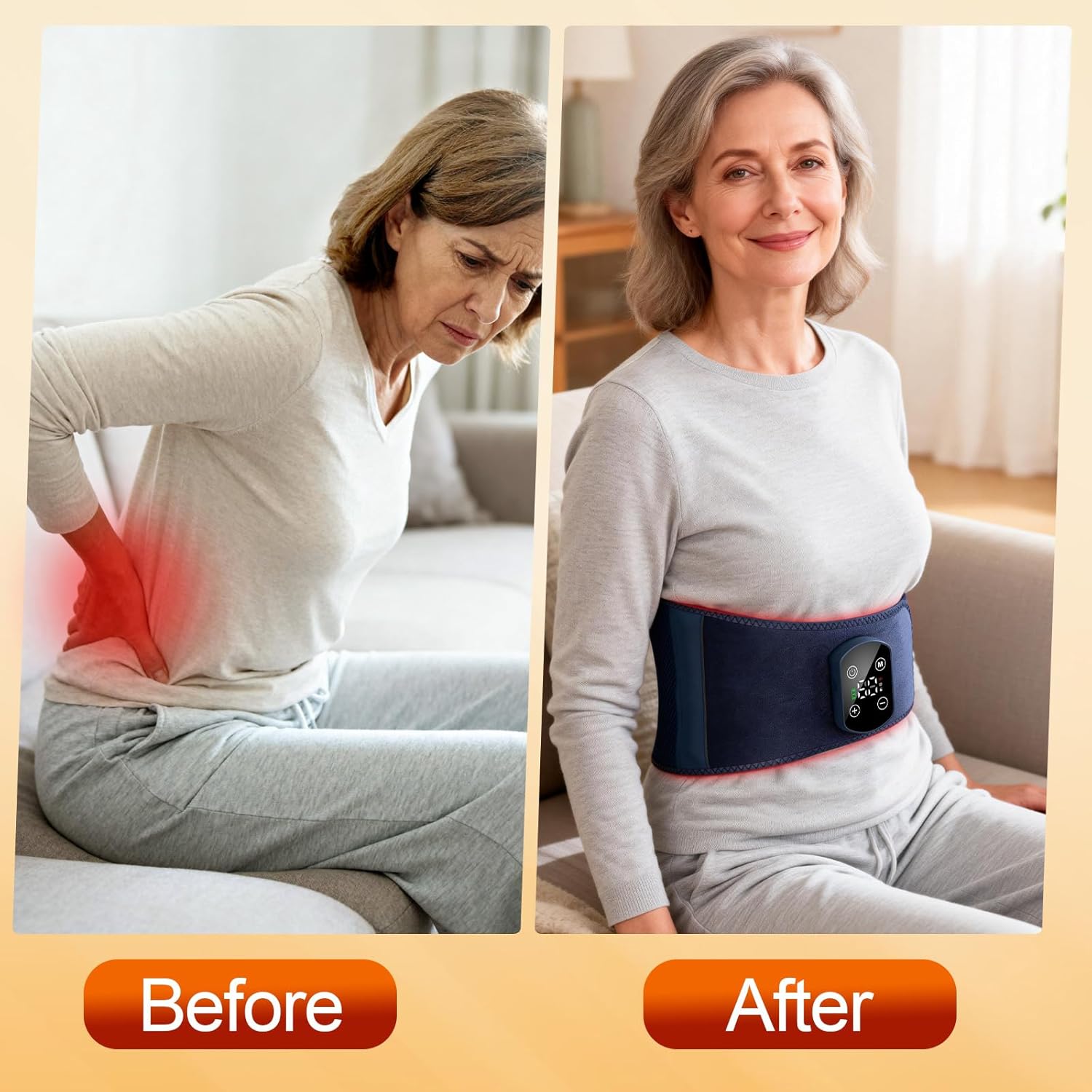 Fascia Lombare Riscaldamento e Massaggio 3000mAh - immagine 4