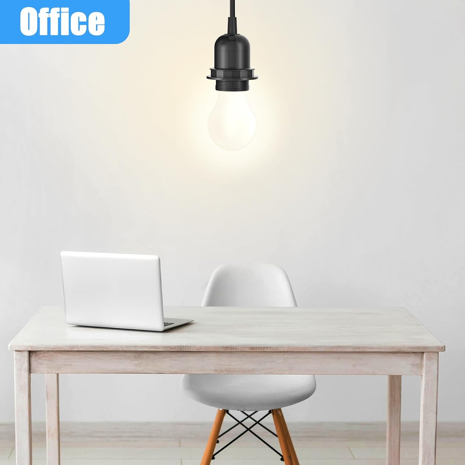 10x Portalampada E27 con Cavo e Interruttore, Nero - immagine 4