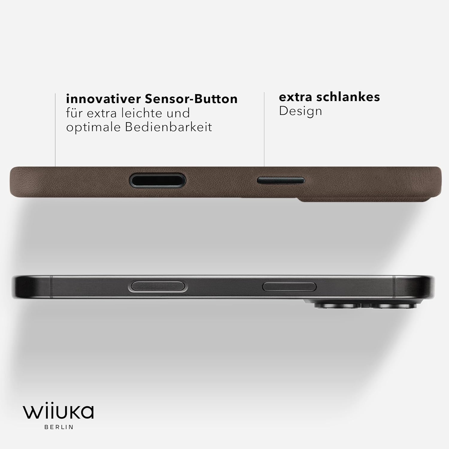 Wiiuka Custodia per iPhone 17 Pro Max in Pelle, Marrone Vintage - immagine 4