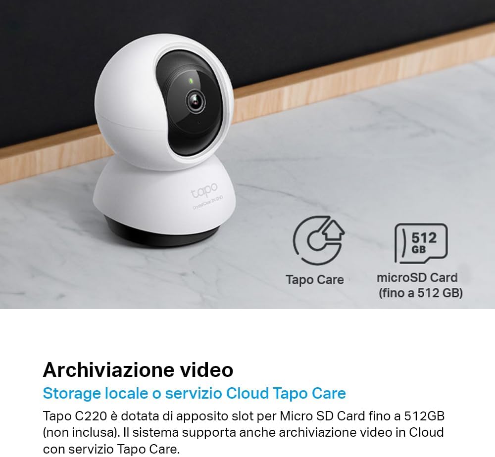 Tapo C220 - Telecamera Wi-Fi Interno 2K 4MP QHD - immagine 6