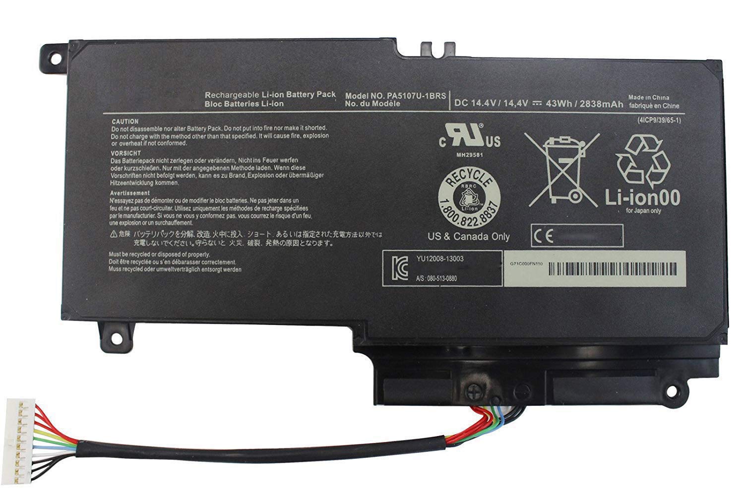 Batteria di Ricambio PA5107U-1BRS per Toshiba Satellite