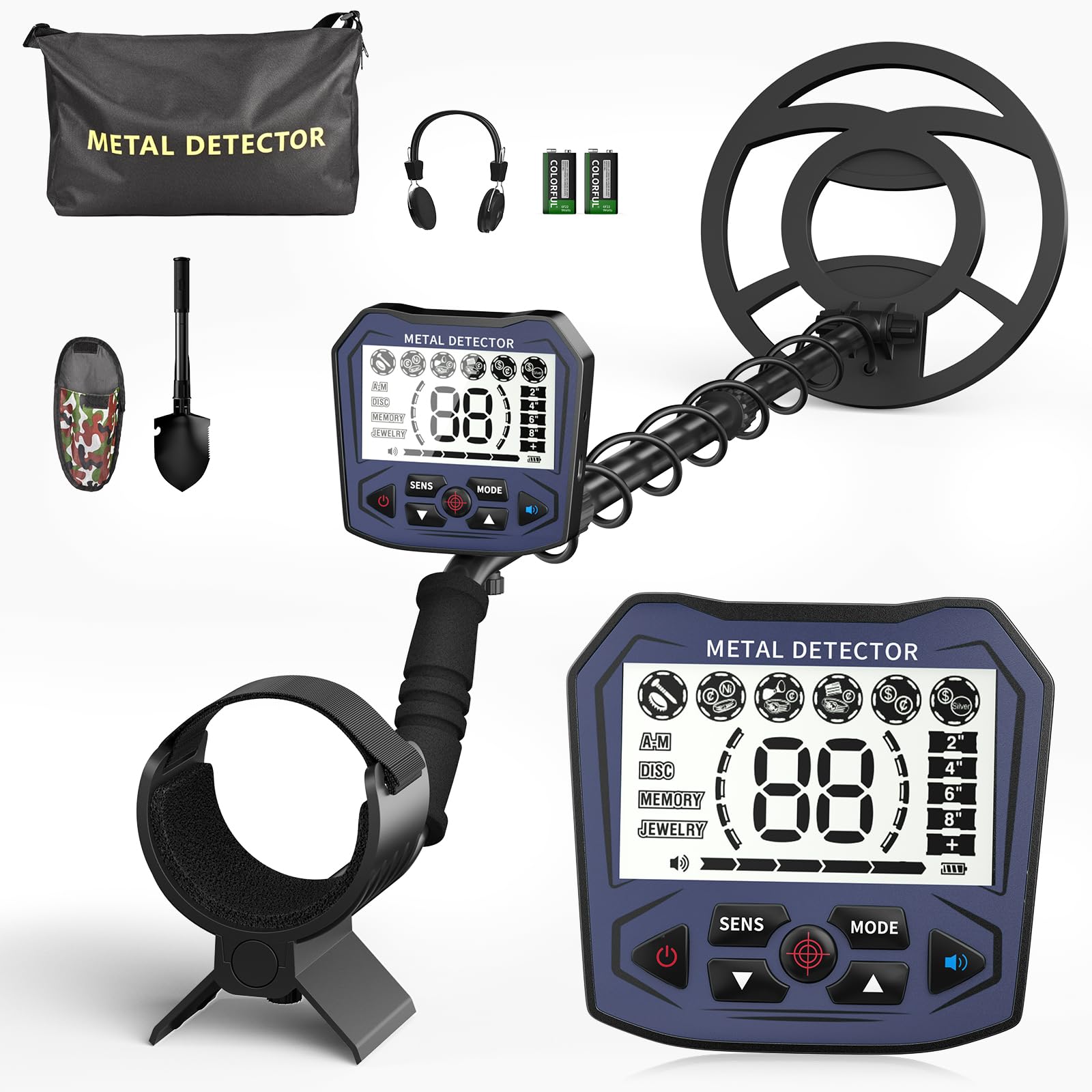 Metal Detector Professionale IP68, Grigio