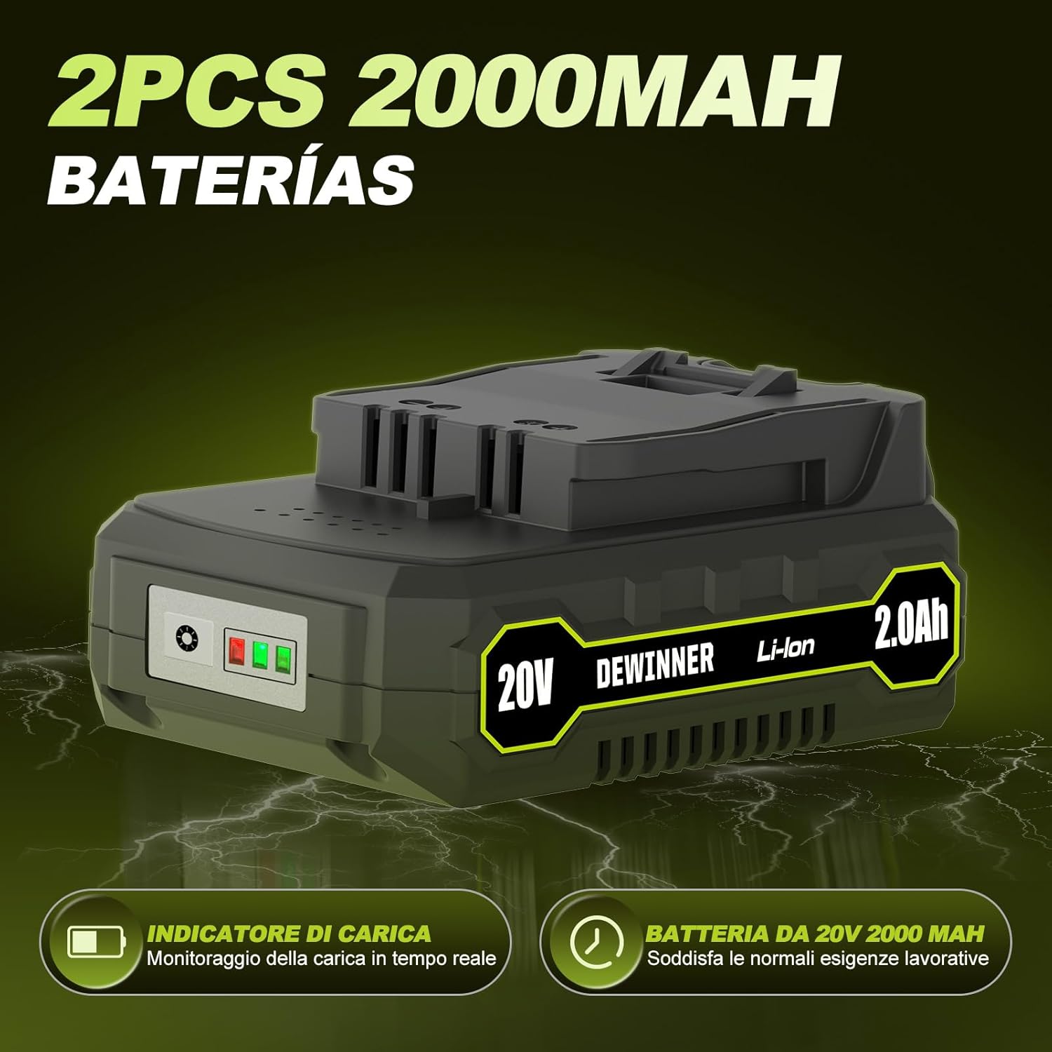 Dewinner Forbici Potatura a Batteria Brushless 200W - immagine 5