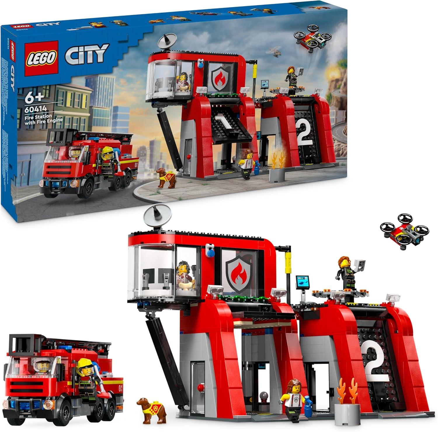 LEGO City Caserma Pompieri e Autopompa 60414 - immagine 1