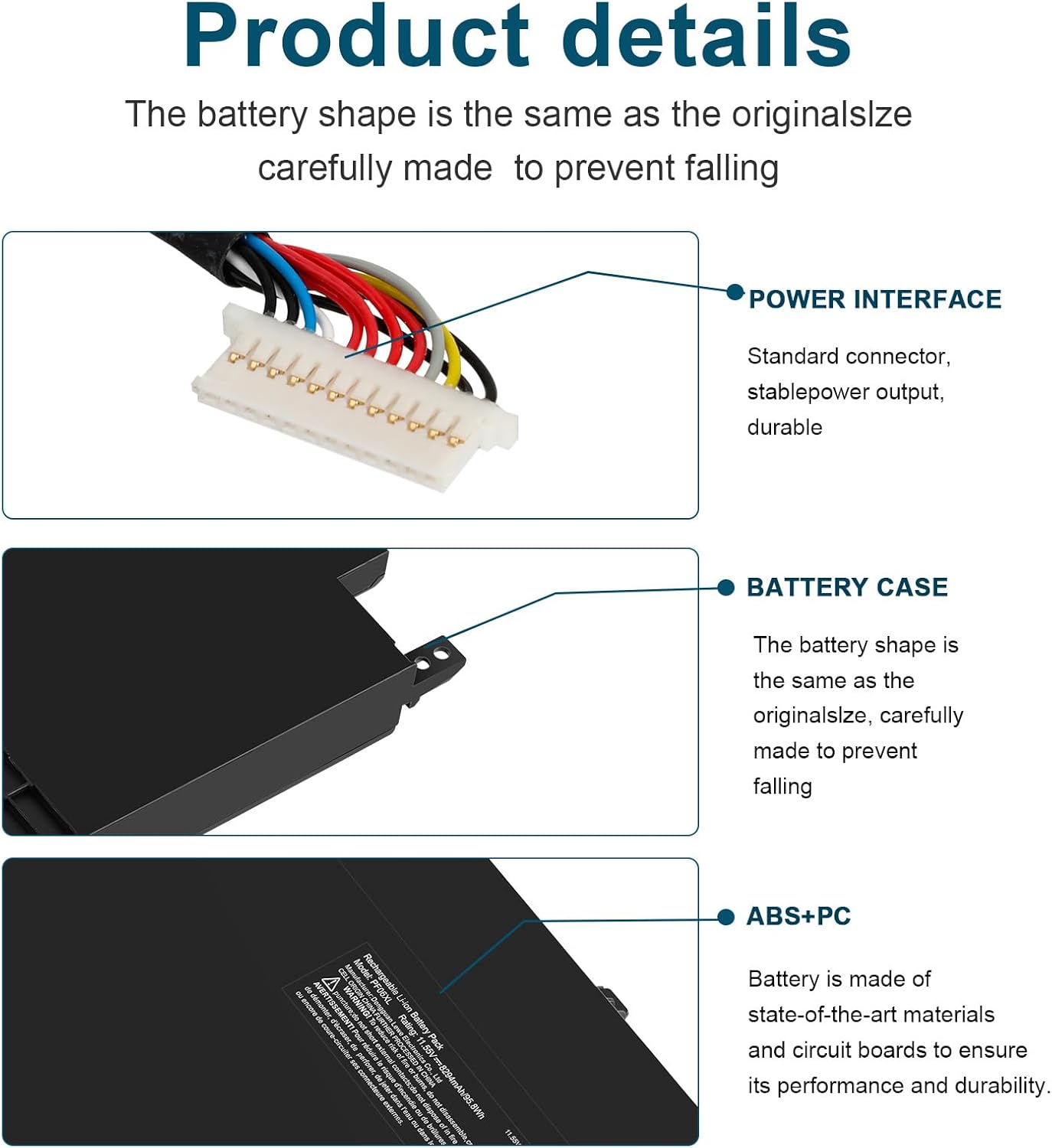 Asuncell Batteria Laptop 11.55V/95.8Wh PF06XL - immagine 5