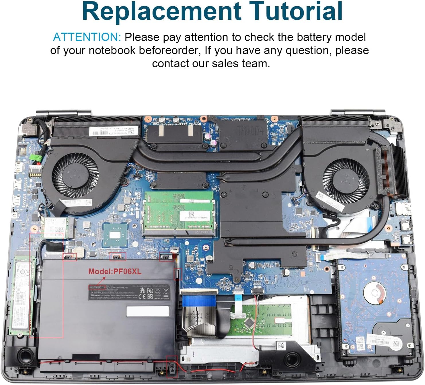 Asuncell Batteria Laptop 11.55V/95.8Wh PF06XL - immagine 7