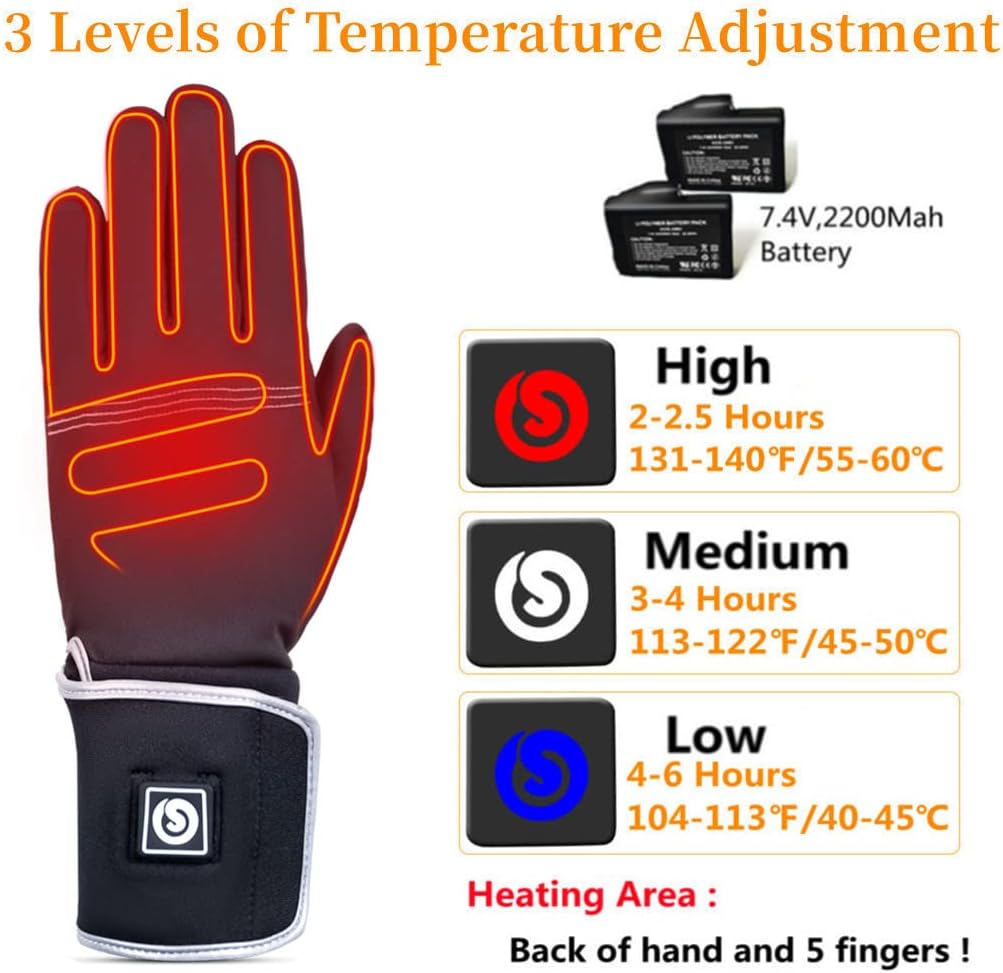 BARCHI Guanti Sottili Riscaldati Ricaricabili per Uomini e Donne - immagine 2