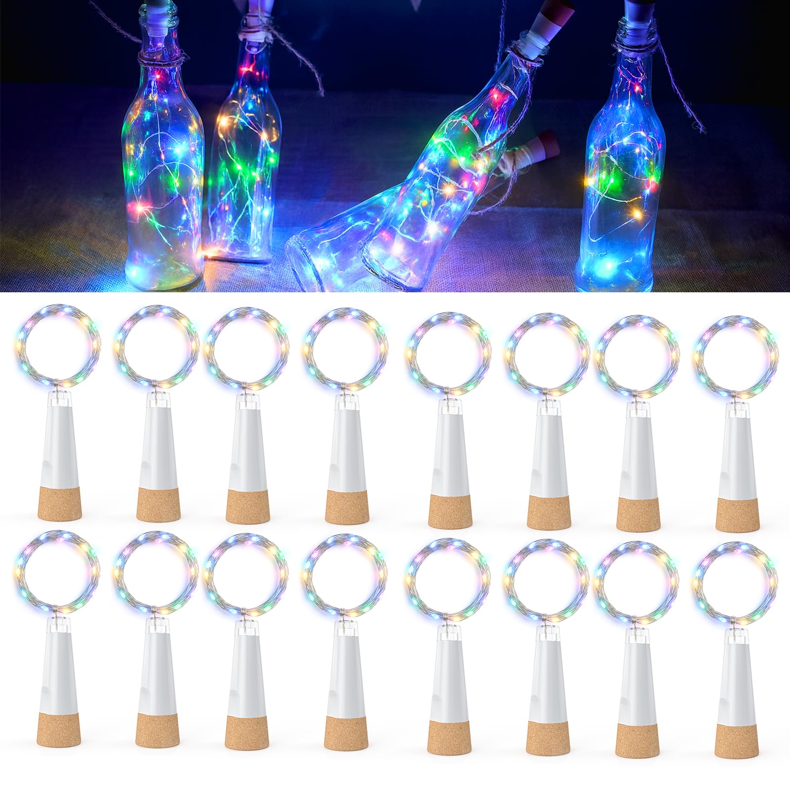 Luci per Bottiglie con Sughero USB Ricaricabili