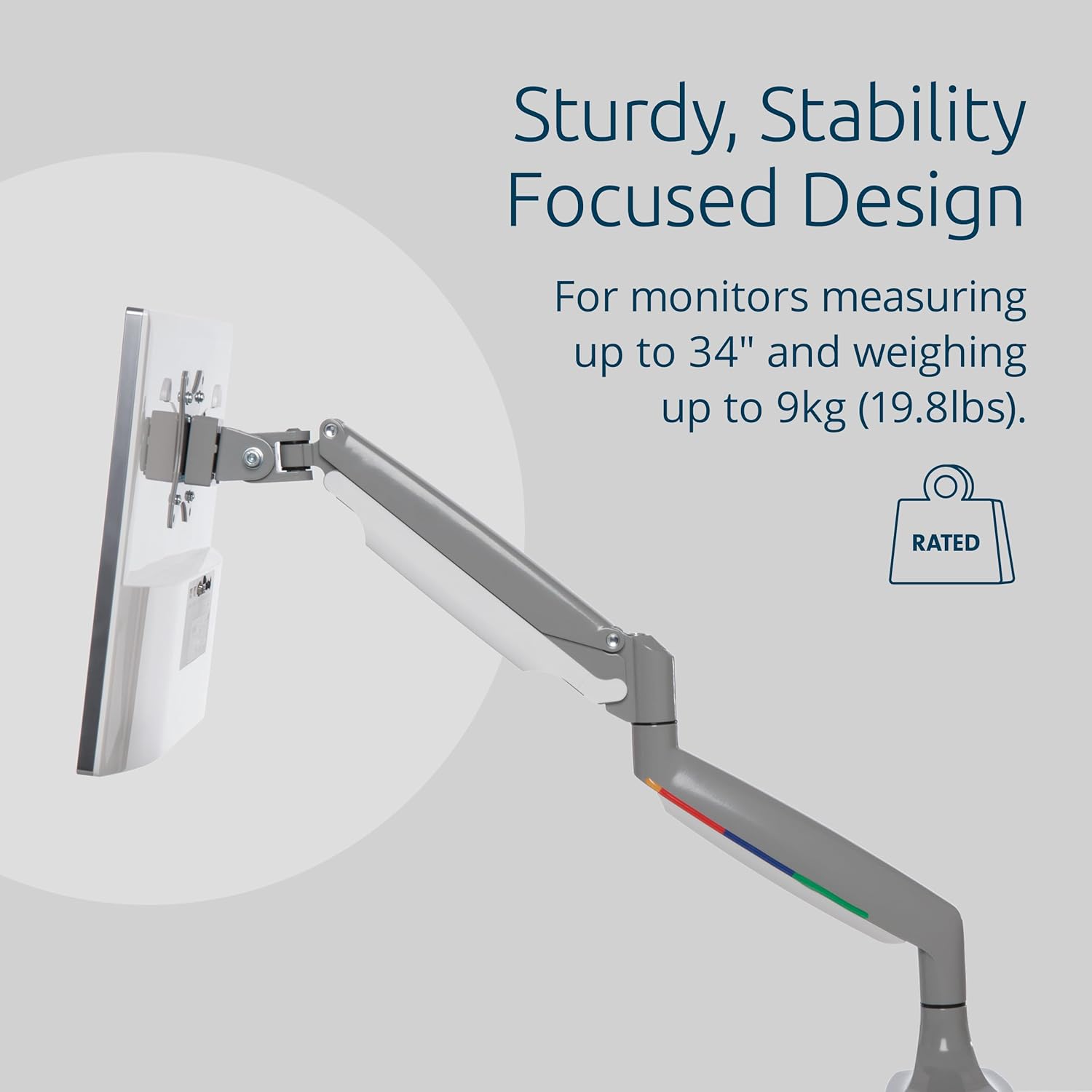 Kensington Braccio per Monitor Singolo Vesa, Grigio - immagine 4