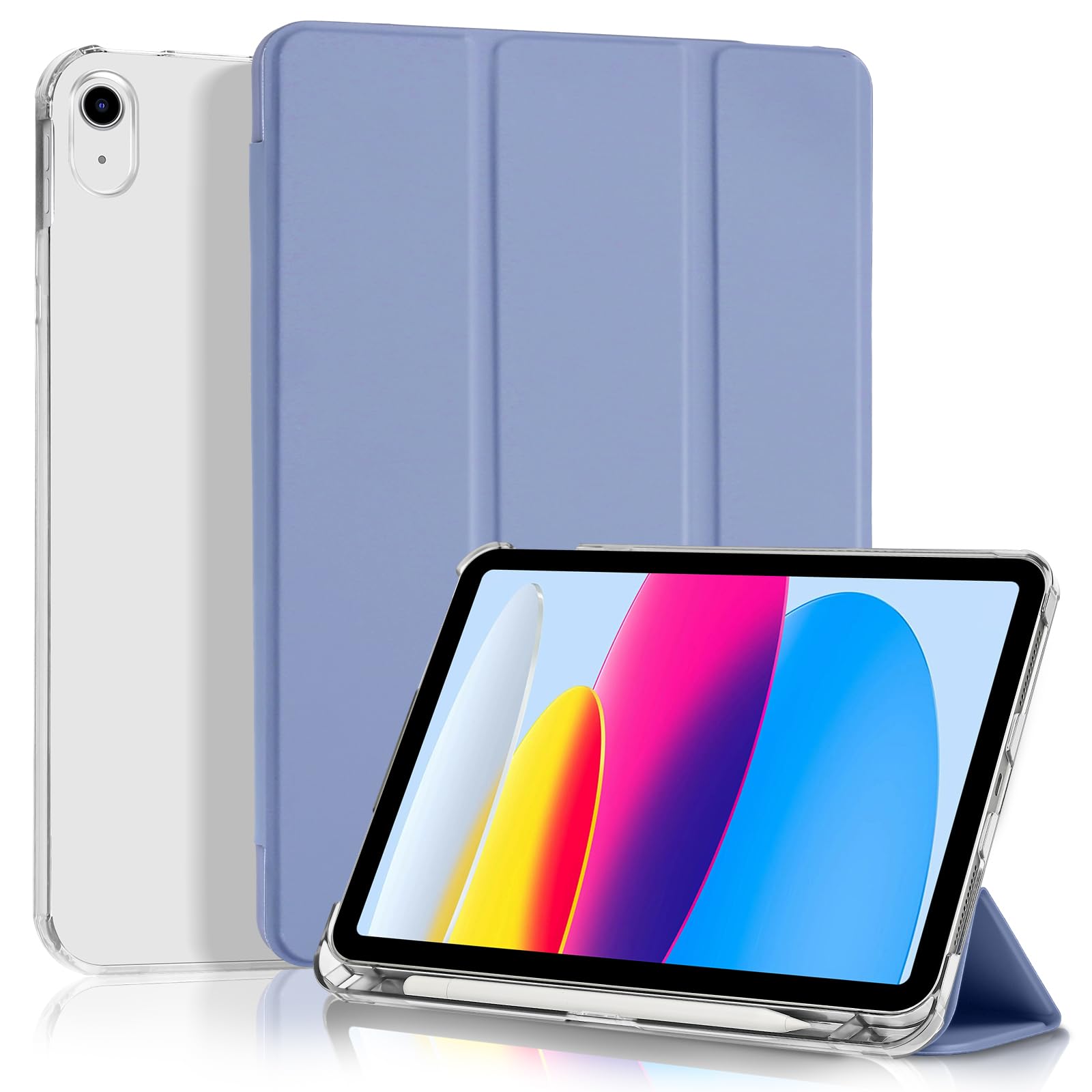 4ubonlife Cover per iPad 11a Gen 2025 / 10a Gen 2022, Grigio Lavanda