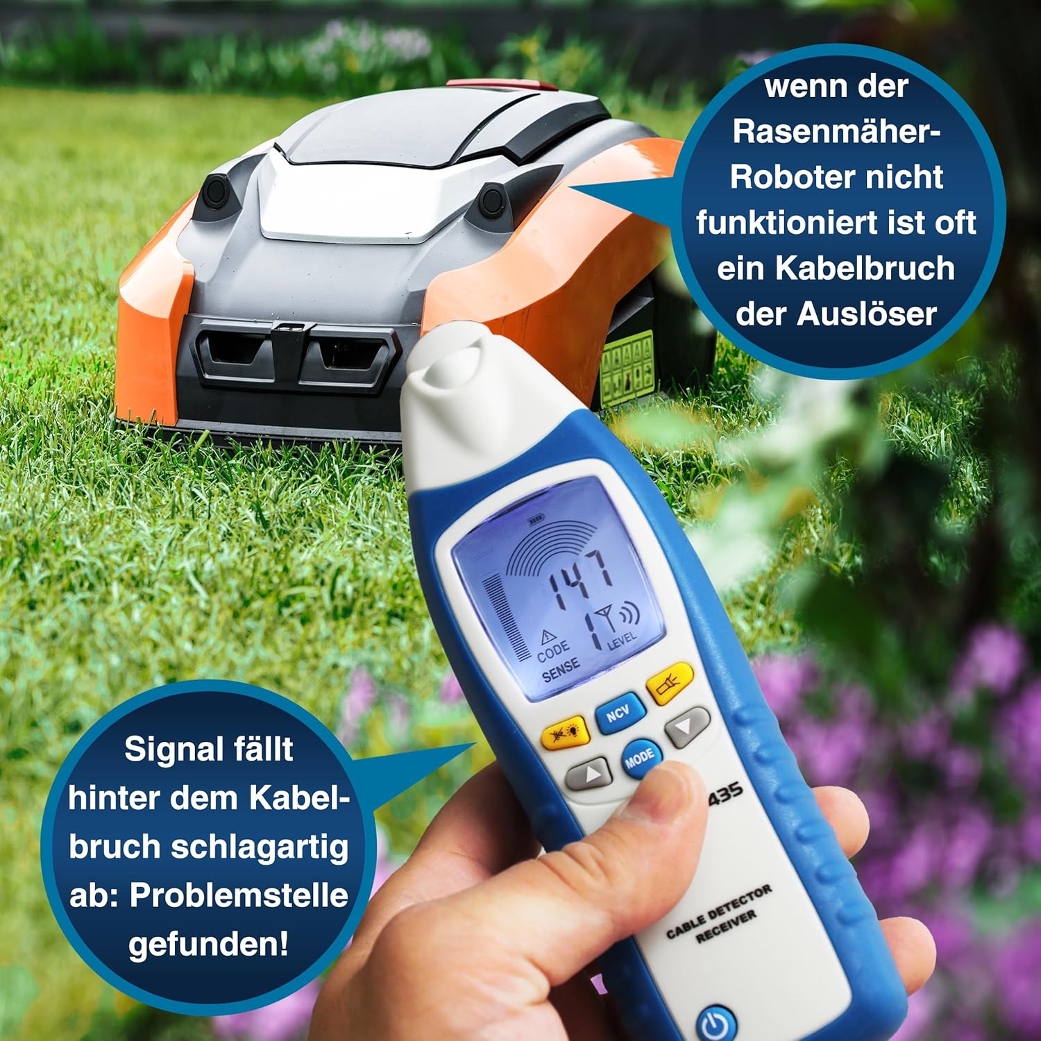 Peaktech 3435 Rilevatore di Cavi con Trasmettitore e Ricevitore - immagine 3