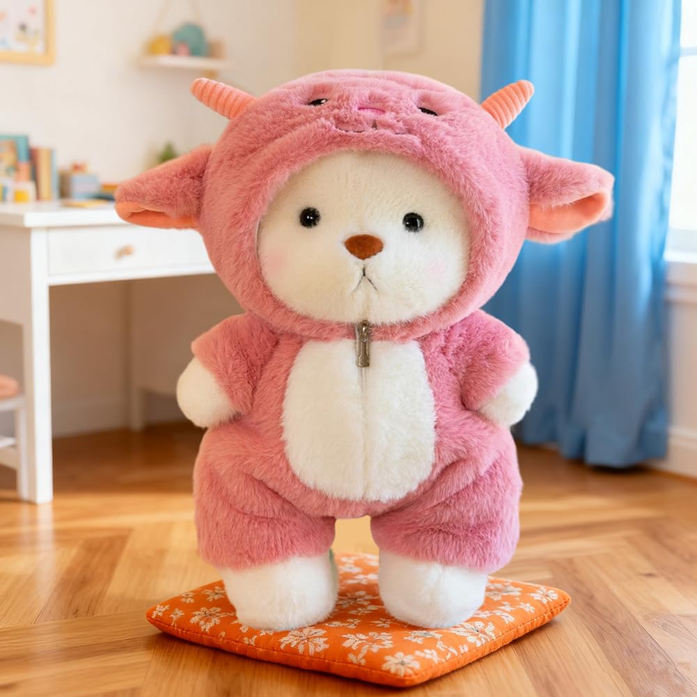 Orsetto di Peluche 40cm con Costume da Pecora