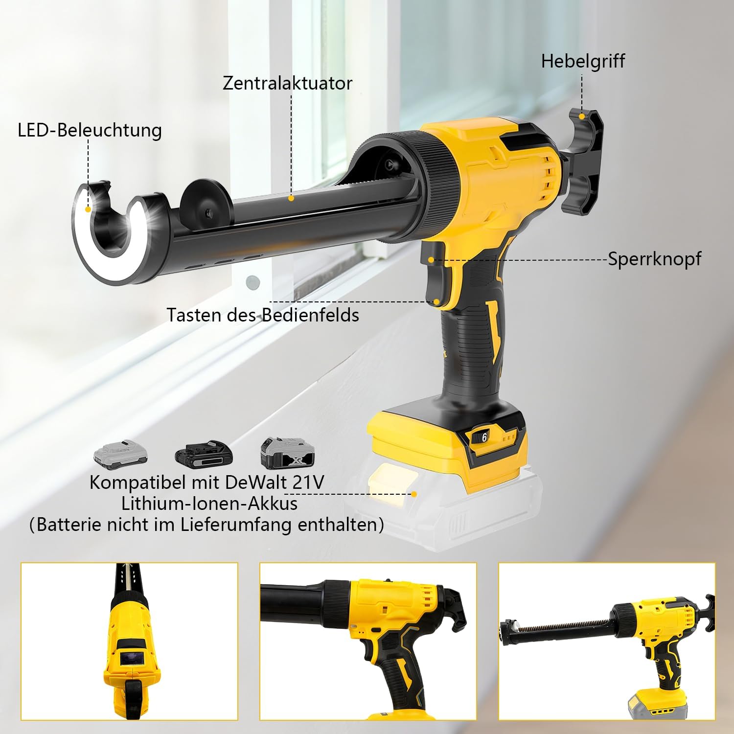 Pressa per Cartucce a Batteria per Dewalt 20V - immagine 2