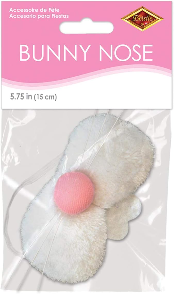 Beistle 40011 - Peluche a forma di coniglietto, colore: Bianco/Rosa - immagine 5