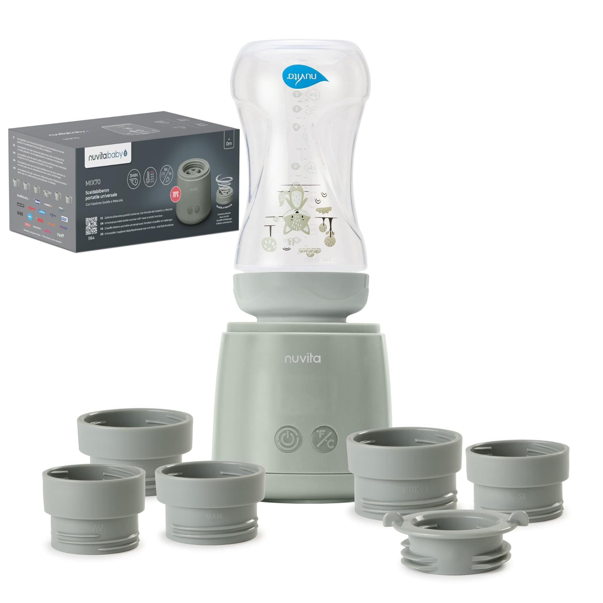 Nuvita 1164 Mix70 Scaldabiberon Portatile 70°C
